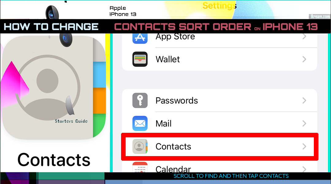 How to Sort Contacts on iPhone 13