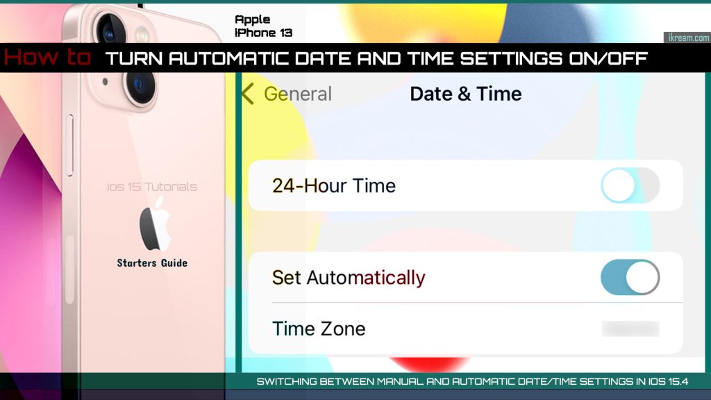 enable disable automatic date time iphone13 featured