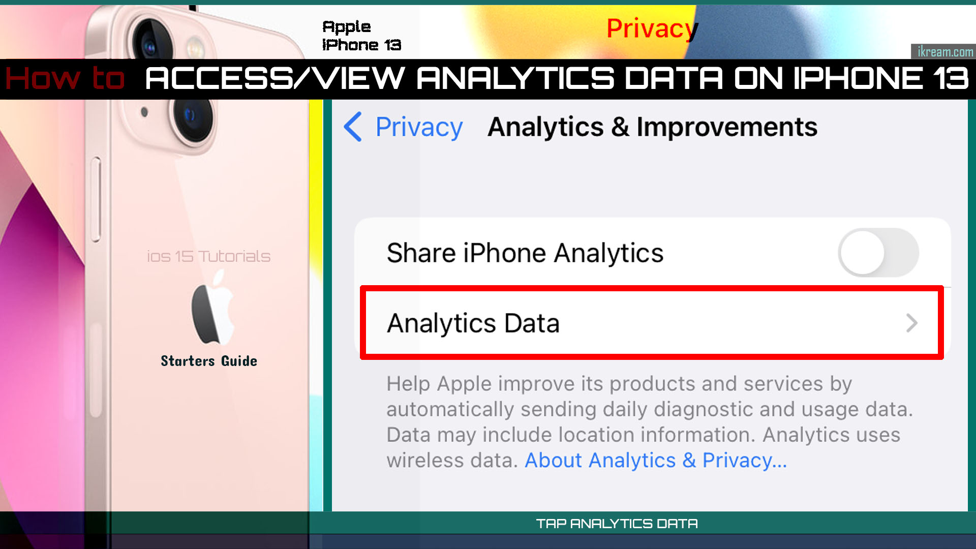 How to View Analytics Data on iPhone 13 iKream
