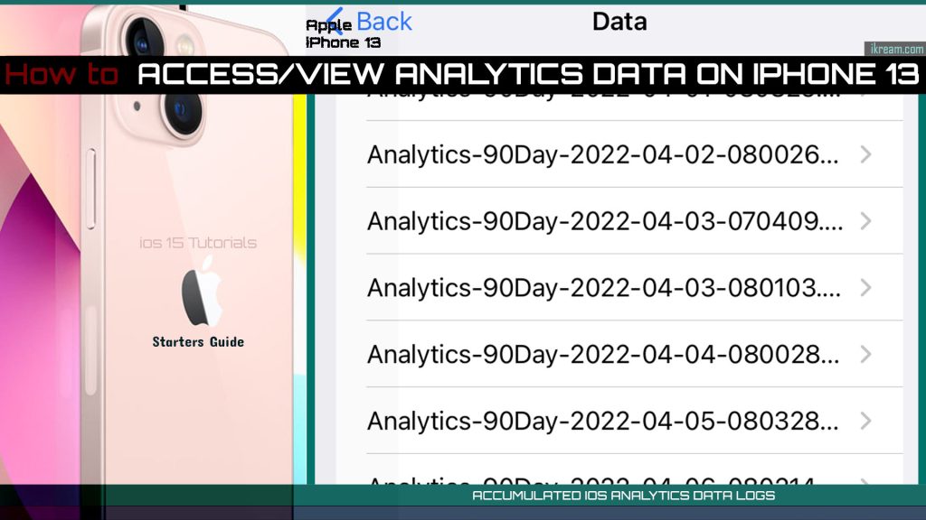 How to View Analytics Data on iPhone 13 6 view analytics data iphone13 ios15 DATA LOGS