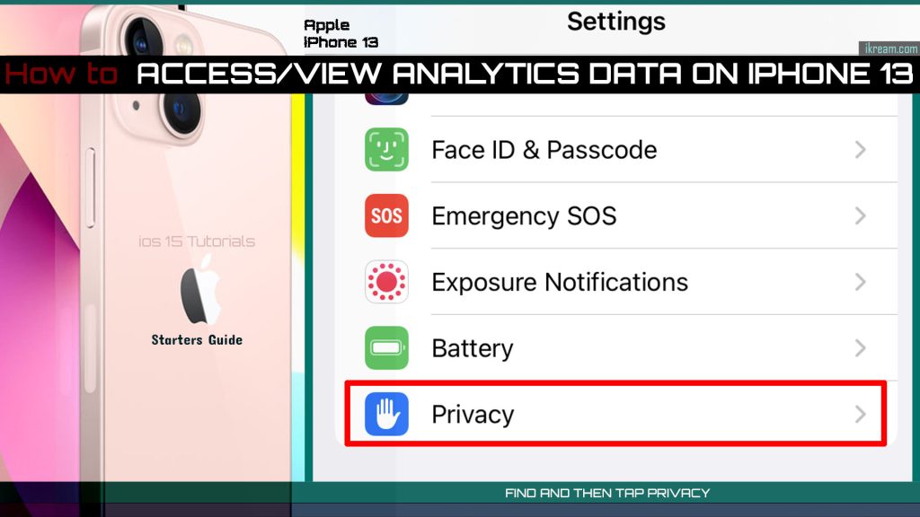 view analytics data iphone13 ios15 PRIVACY