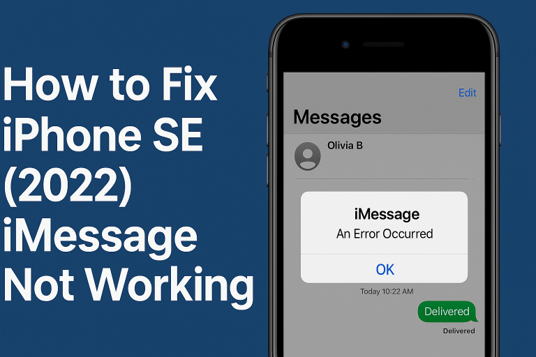 How to Fix iMessage Not Working on iPhone SE 3 (2022) Running iOS 15