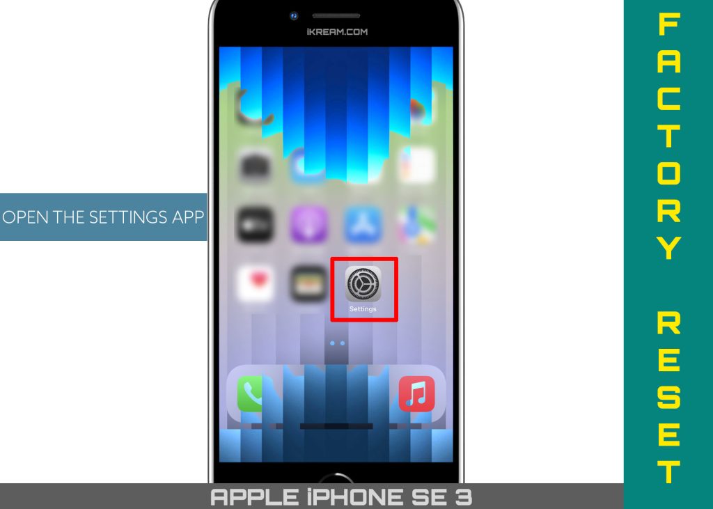 factory reset iphone se3 2022 SETTINGS