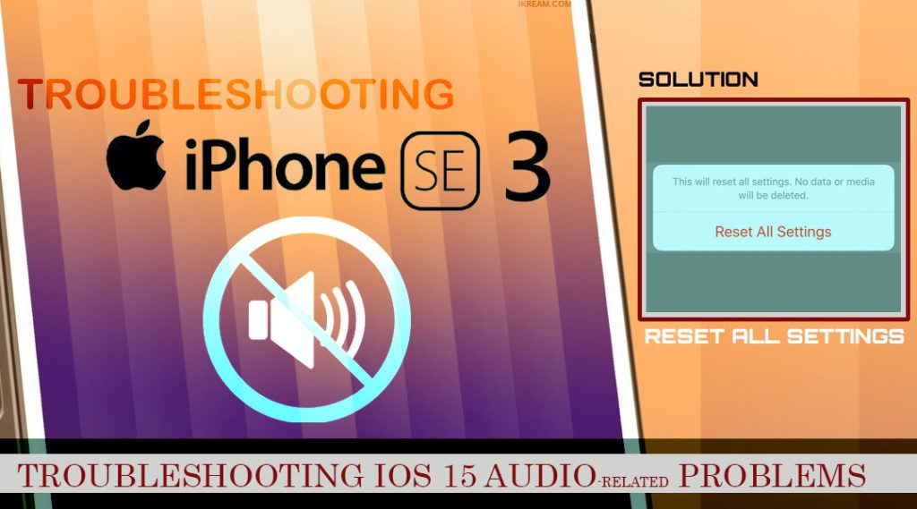 iphone se3 2022 no sound fix RAS