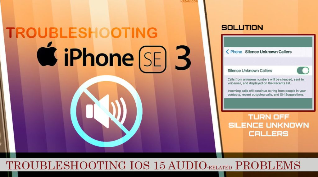 iphone se3 2022 no sound fix SUC