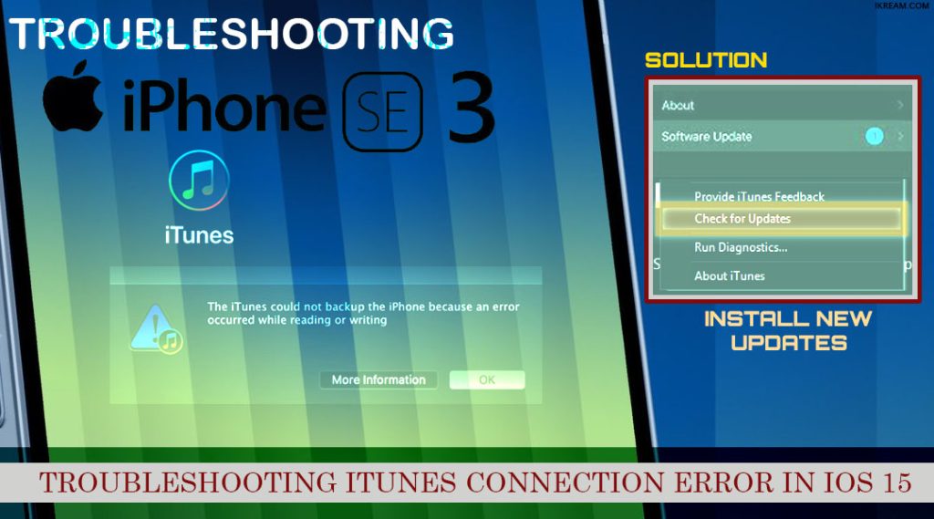 iphone se3 wont connect to iTunes UPDATE