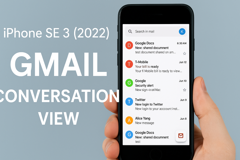 How to Change Gmail Conversation View on iPhone SE 3 (2022)