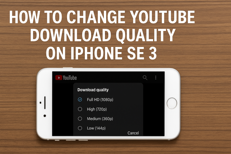 How to Change YouTube Download Quality on iPhone SE 3 (2022)