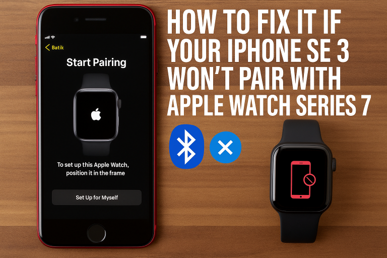 How to Fix It If Your iPhone SE 3 Won’t Pair With Apple Watch Series 7