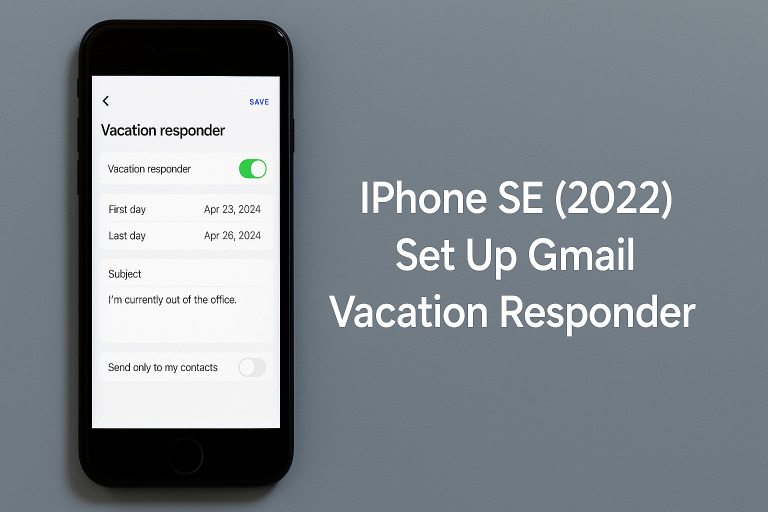 How to Set Up Gmail Vacation Responder on iPhone SE (2022)