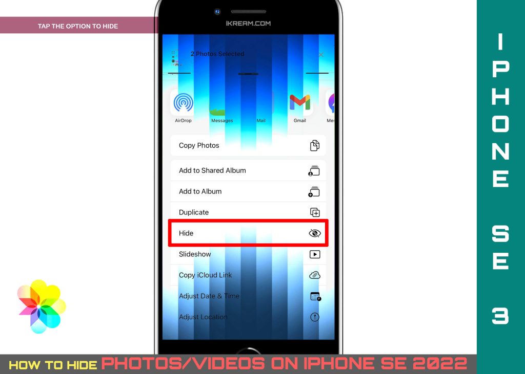 How to Hide a Photo on iPhone SE 3 2022 5 hide photos videos iphone se3 HIDE