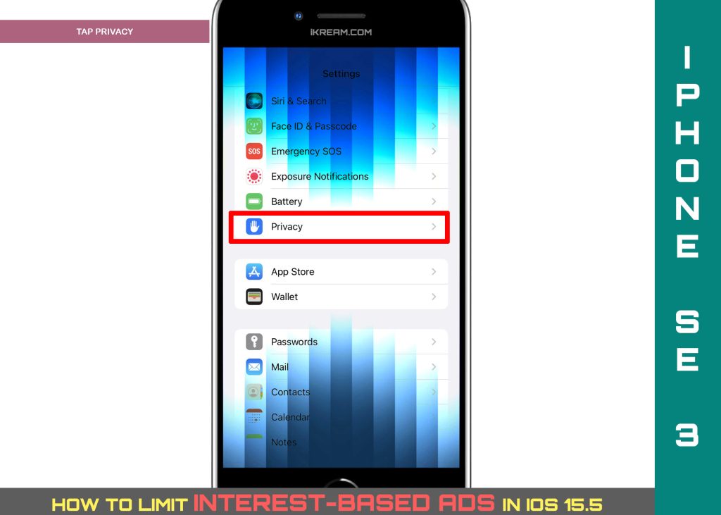 How to Stop/Limit Personalized Ads on iPhone SE 3 (2022) 3 limit personalized ads on iphone se3 PRIVACY