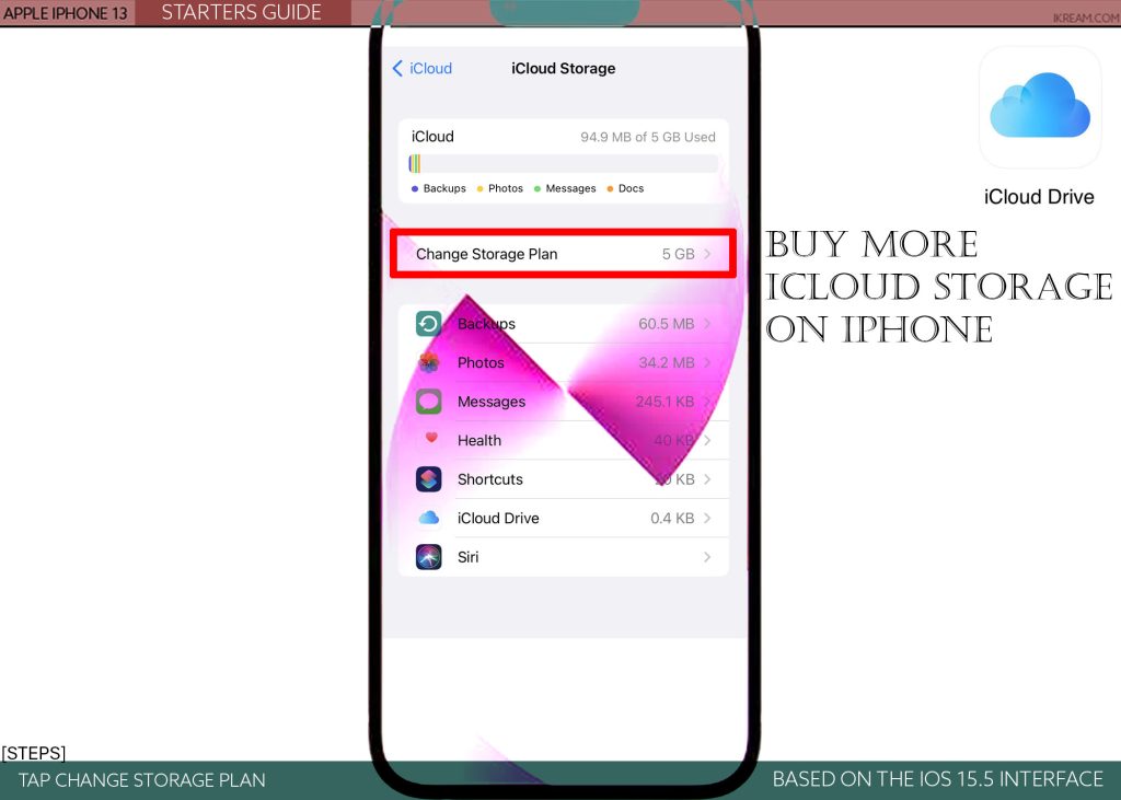 buy more icloud storage iphone13 CSP