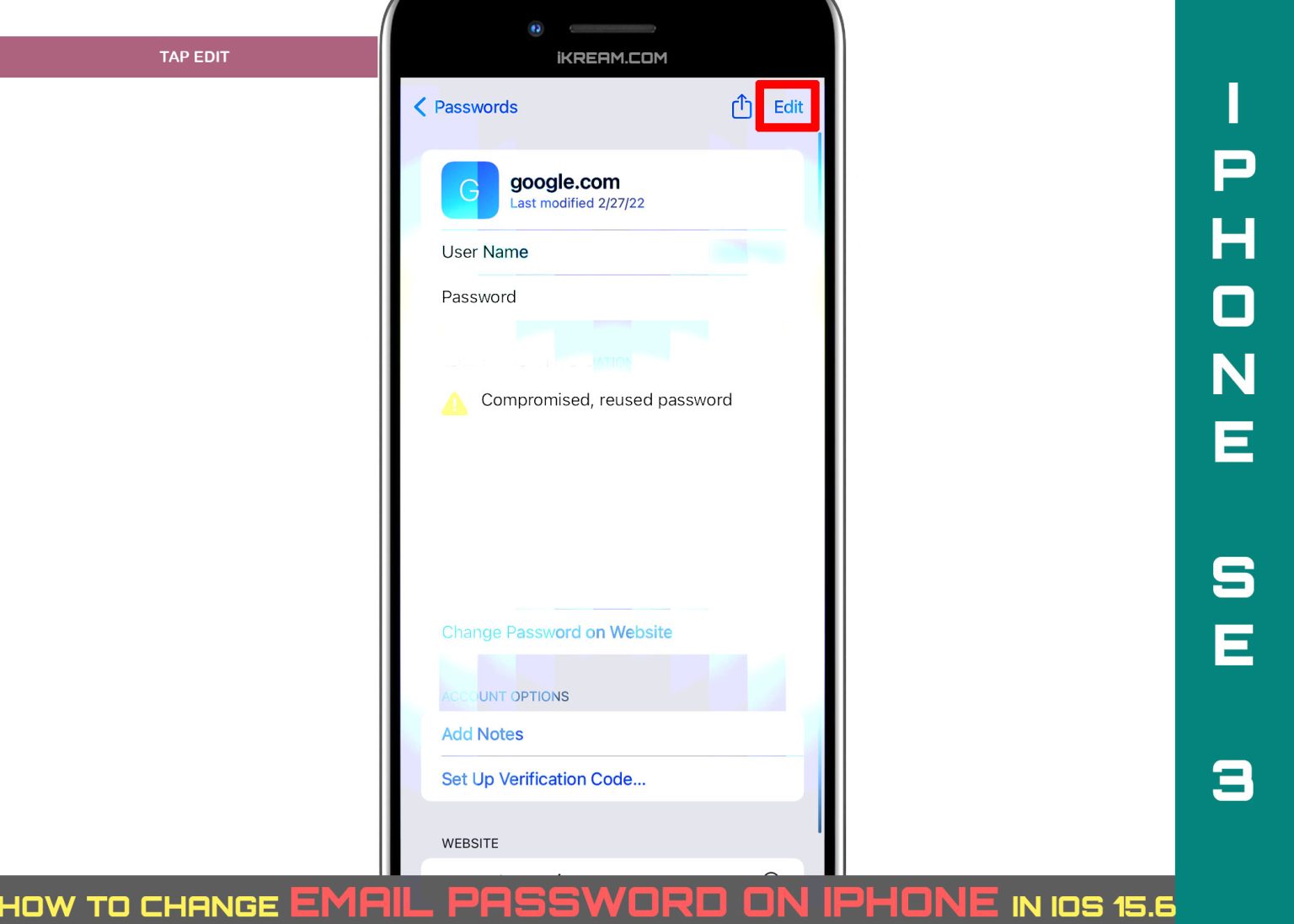 How to Access/Change Email Password on iPhone SE 2022 iKream