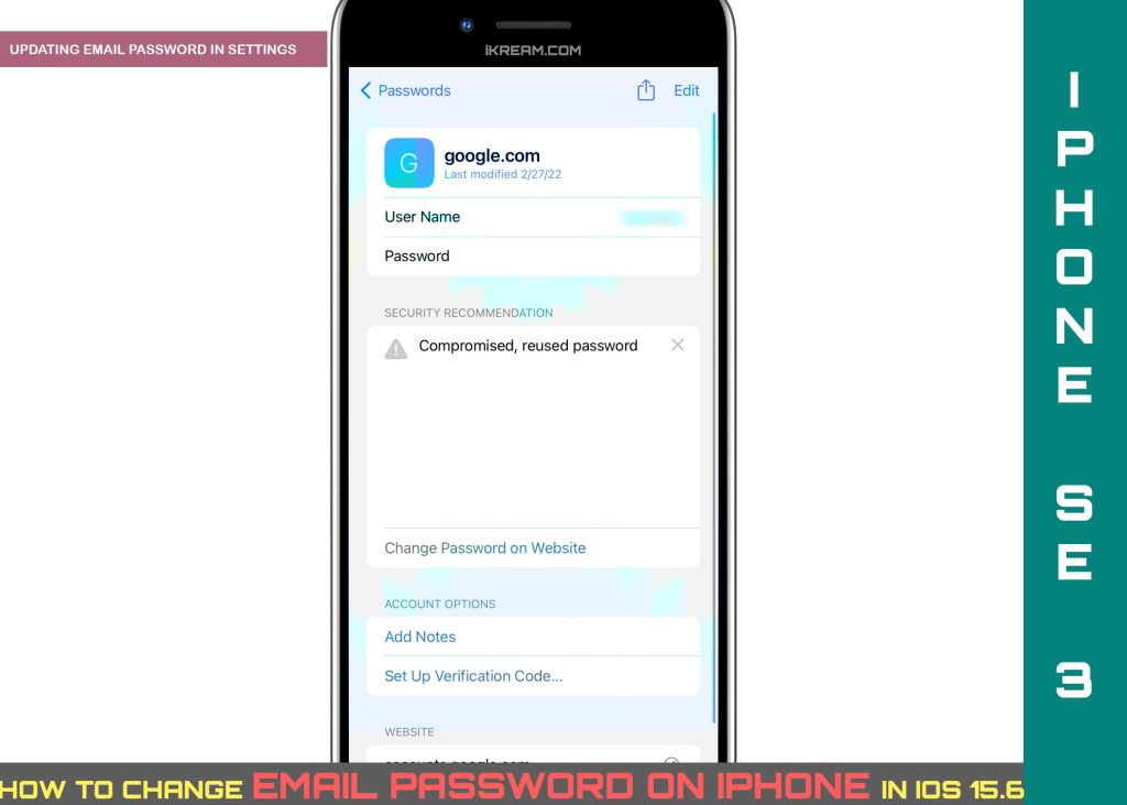 How to Access/Change Email Password on iPhone SE 2022 1 change email password iphone se3 featured