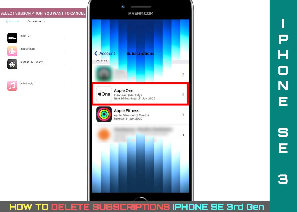 delete subscriptions on iphone se3 SELECT