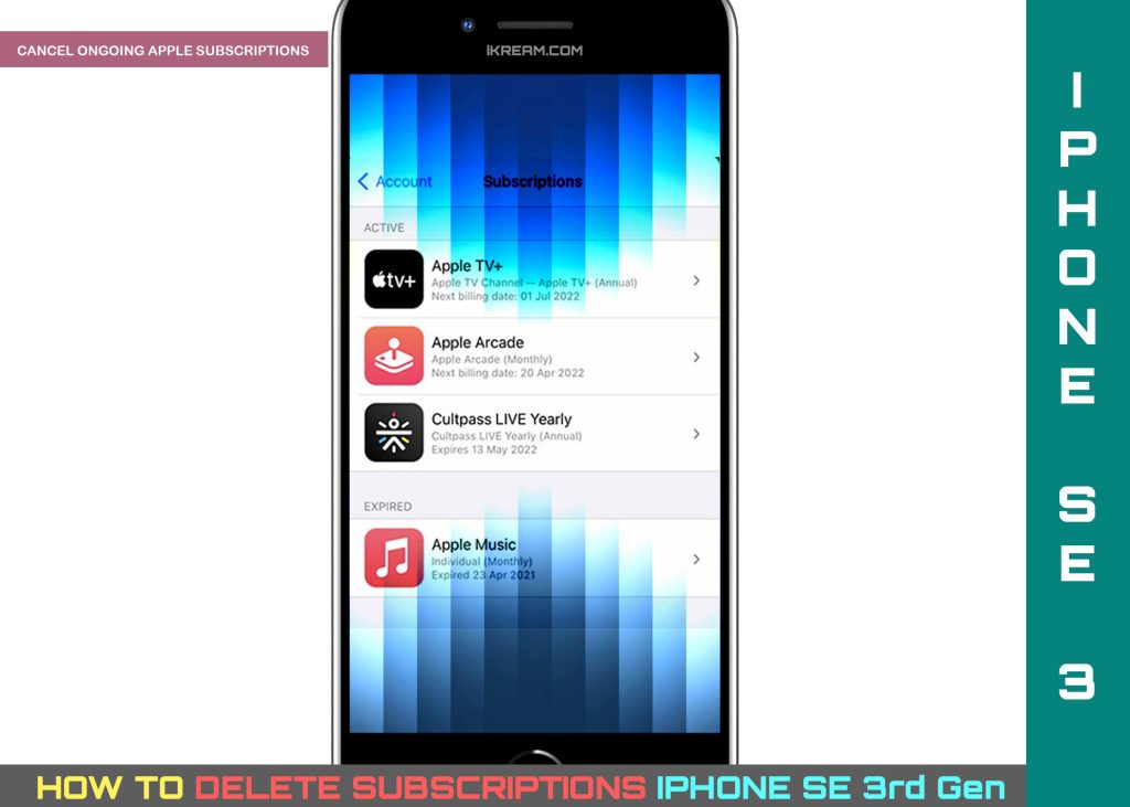 delete subscriptions on iphone se3 featured