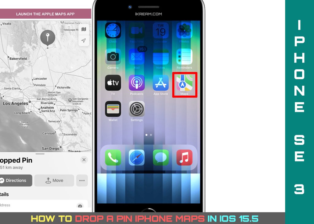 How to Drop a Pin on iPhone 2 drop a pin on iphone ios15 OPEN MAPS