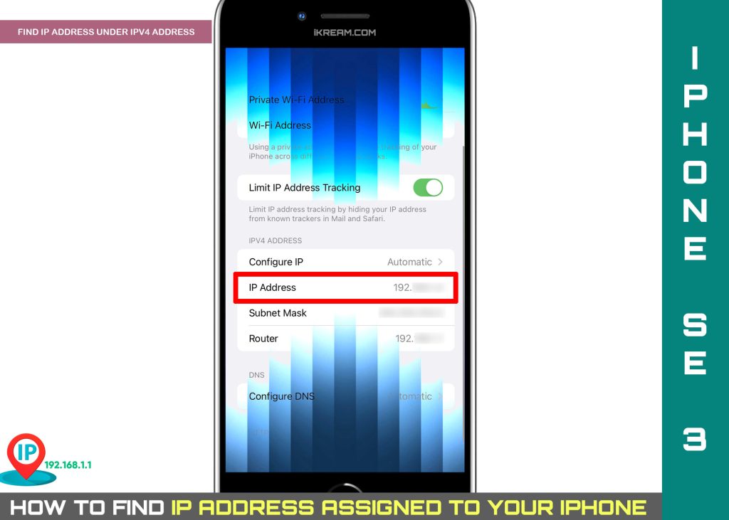 How to View/Find iPhone IP Address 5 find iphone ip address ios15 IP ADD