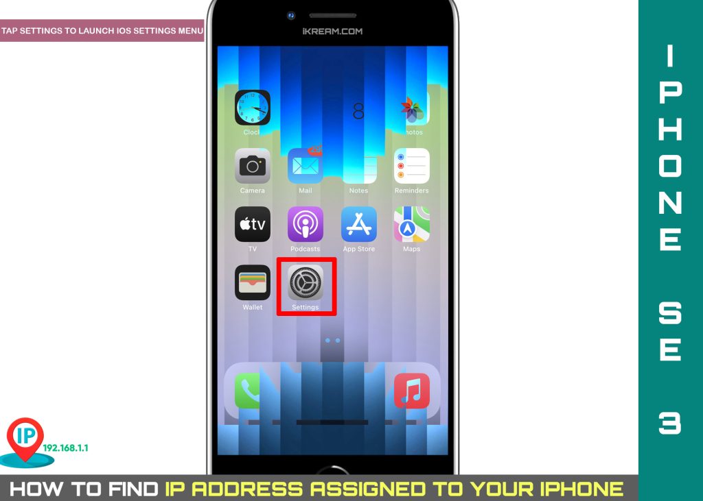 How to View/Find iPhone IP Address 2 find iphone ip address ios15 SETTINGS