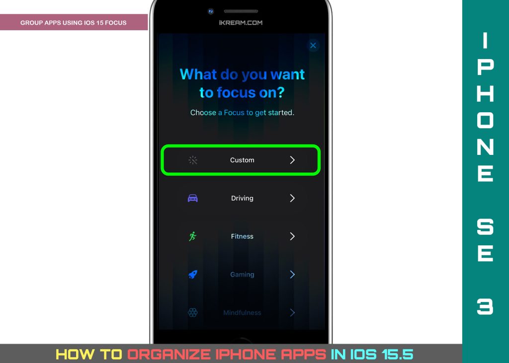 organize iphone apps ios15 FOCUS