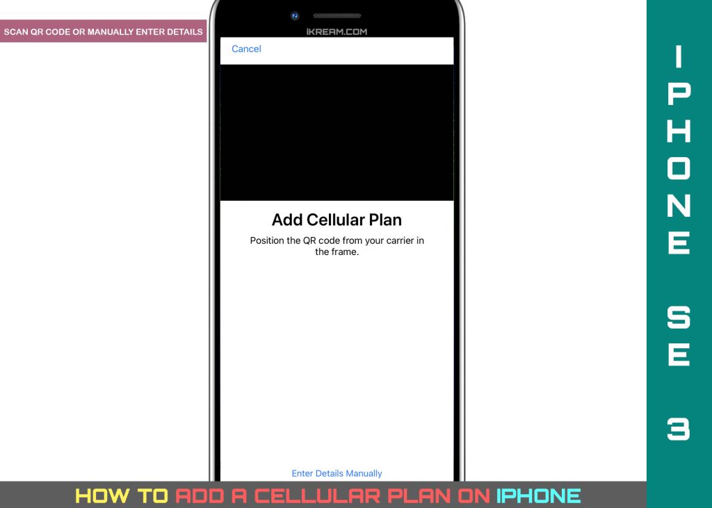 add cellular plan on iphone CODEMANUAL