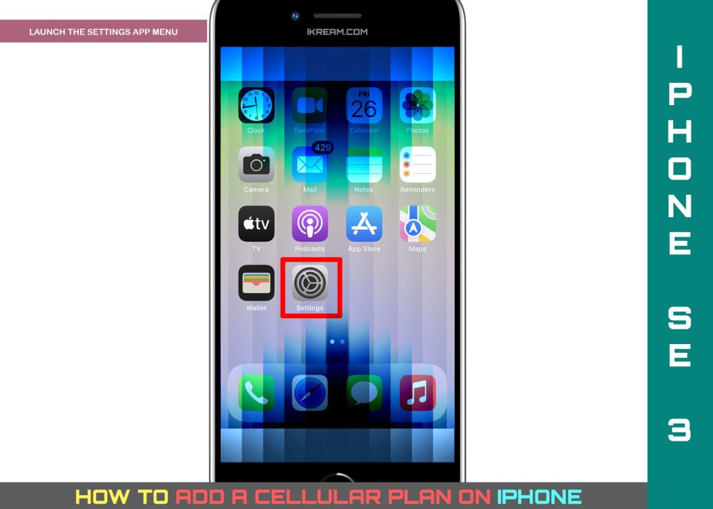 add cellular plan on iphone SETTINGS
