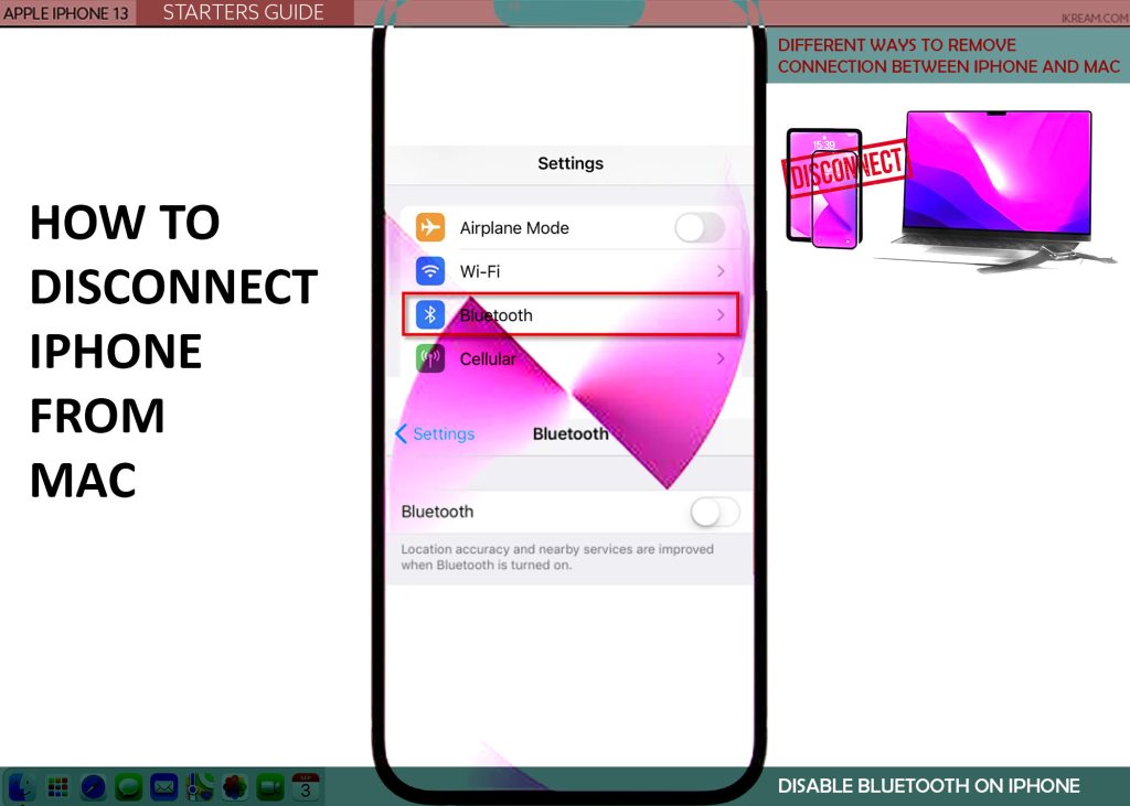 disconnect iphone from mac BT OFF