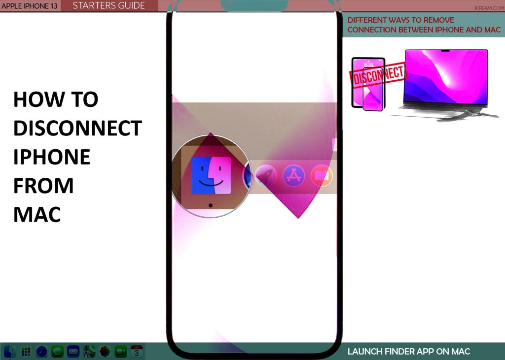 disconnect iphone from mac FINDER