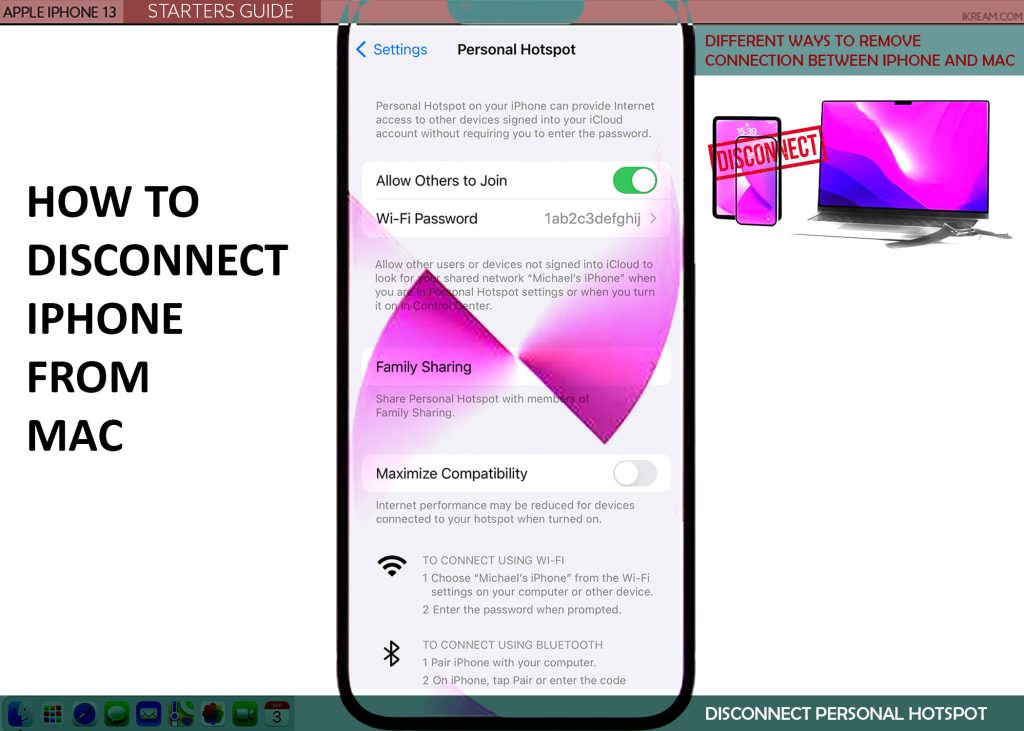 disconnect iphone from mac HOTSPOT
