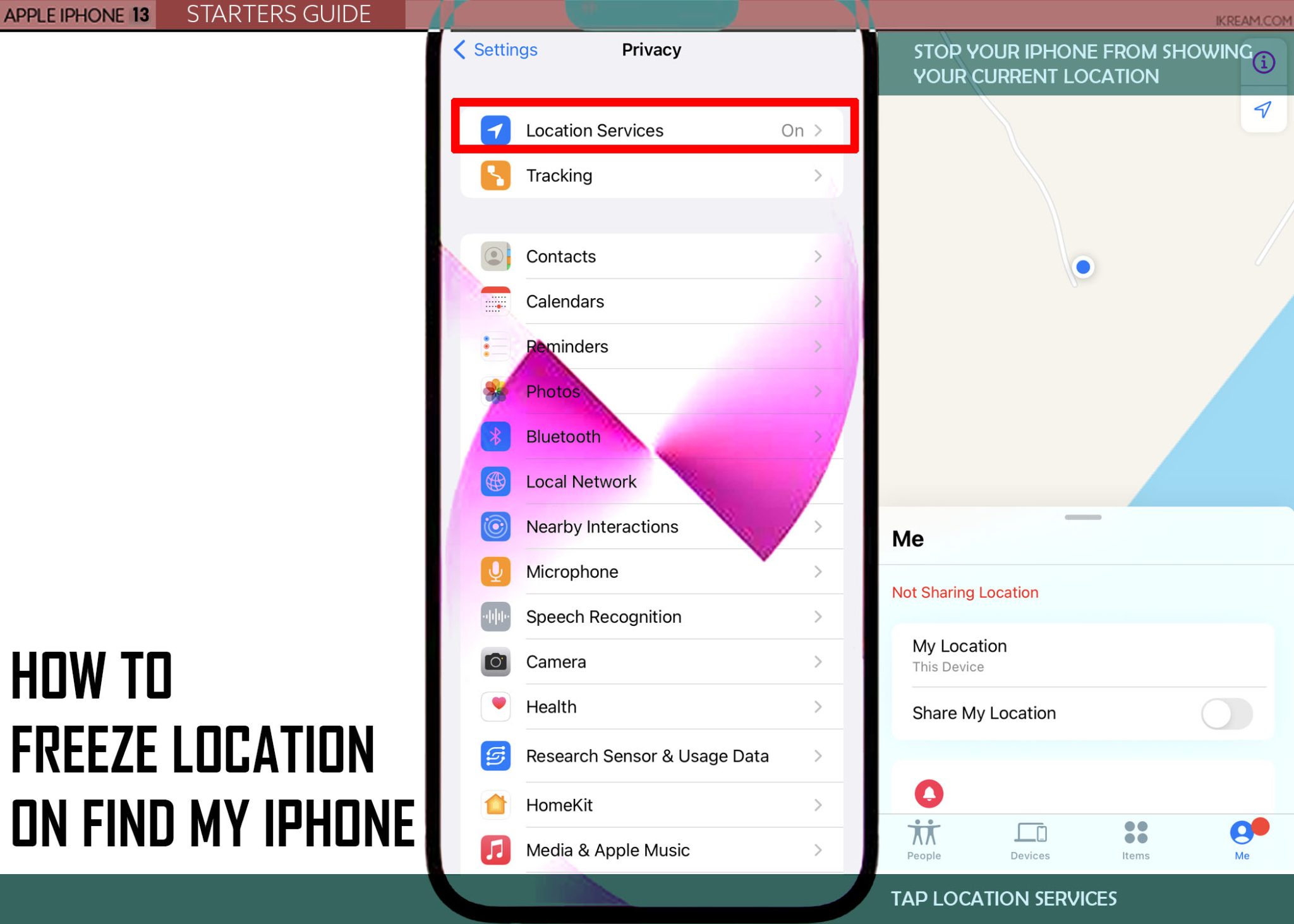 How to Freeze Location on Find My iPhone iKream
