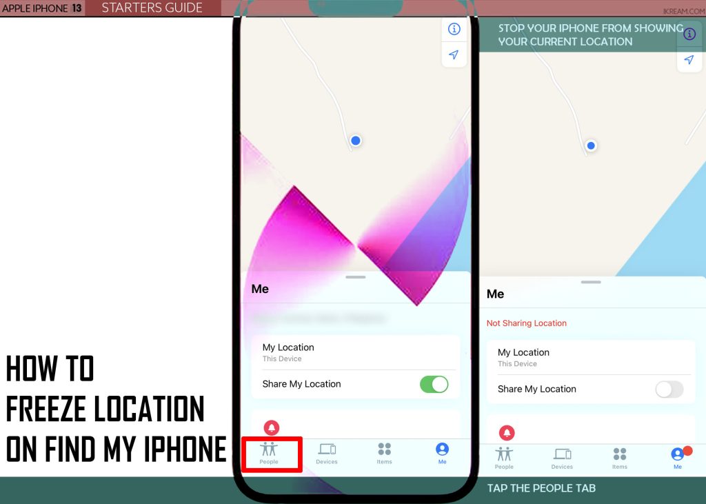 freeze location on find my iphone PEOPLE