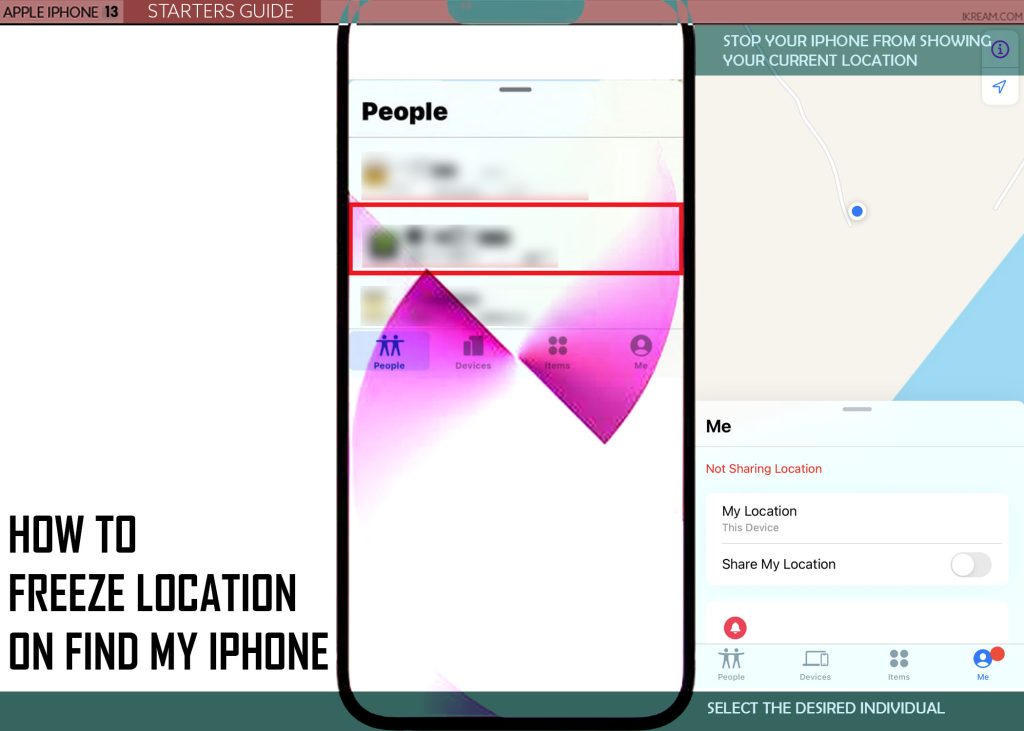 freeze location on find my iphone PERSON