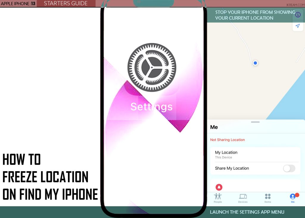 freeze location on find my iphone SETTINGS 1