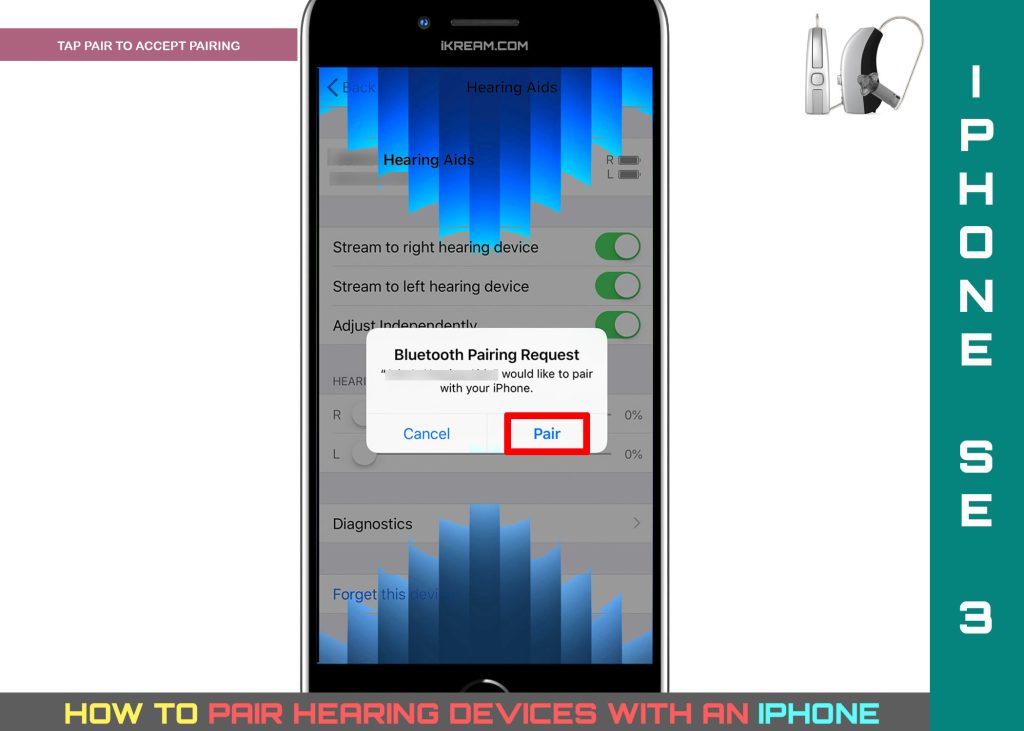 pair hearing devices with iphone PAIR