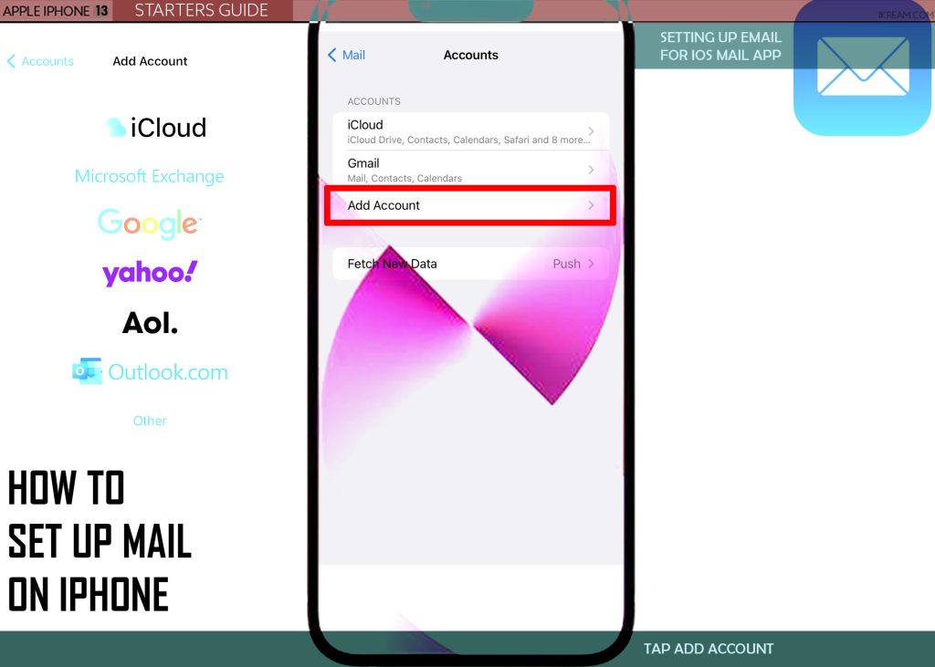 How to Set Up Mail on iPhone 5 set up mail on iphone ADD