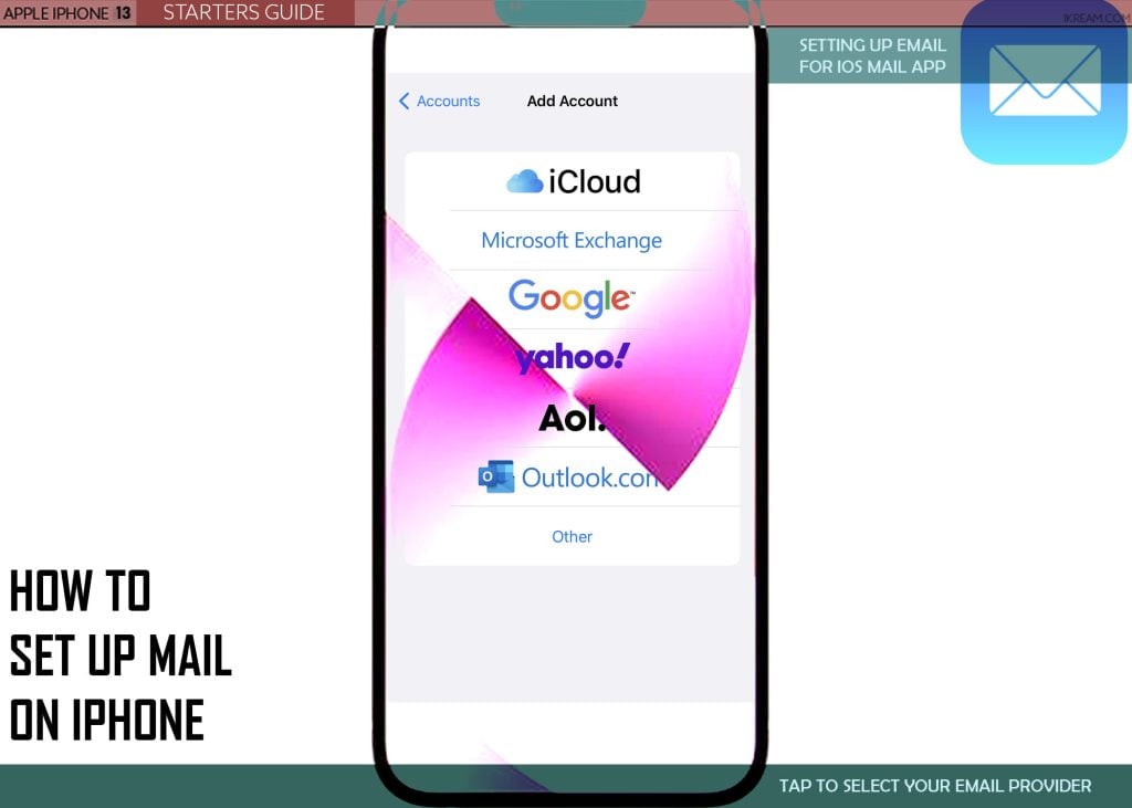 set up mail on iphone EMAIL PROVIDER