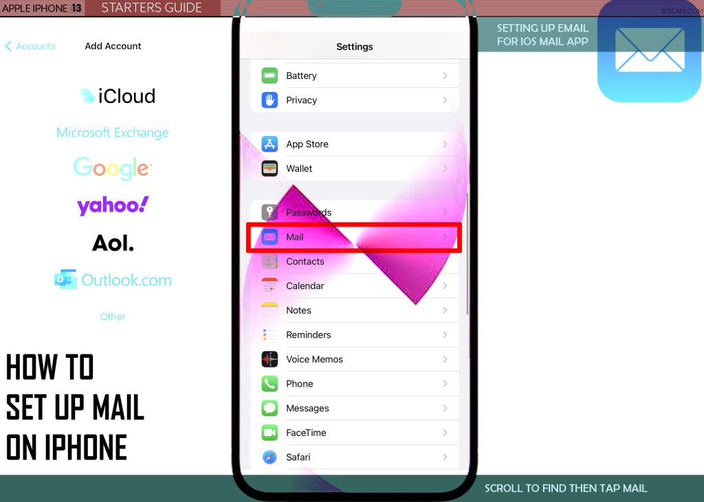 set up mail on iphone MAIL