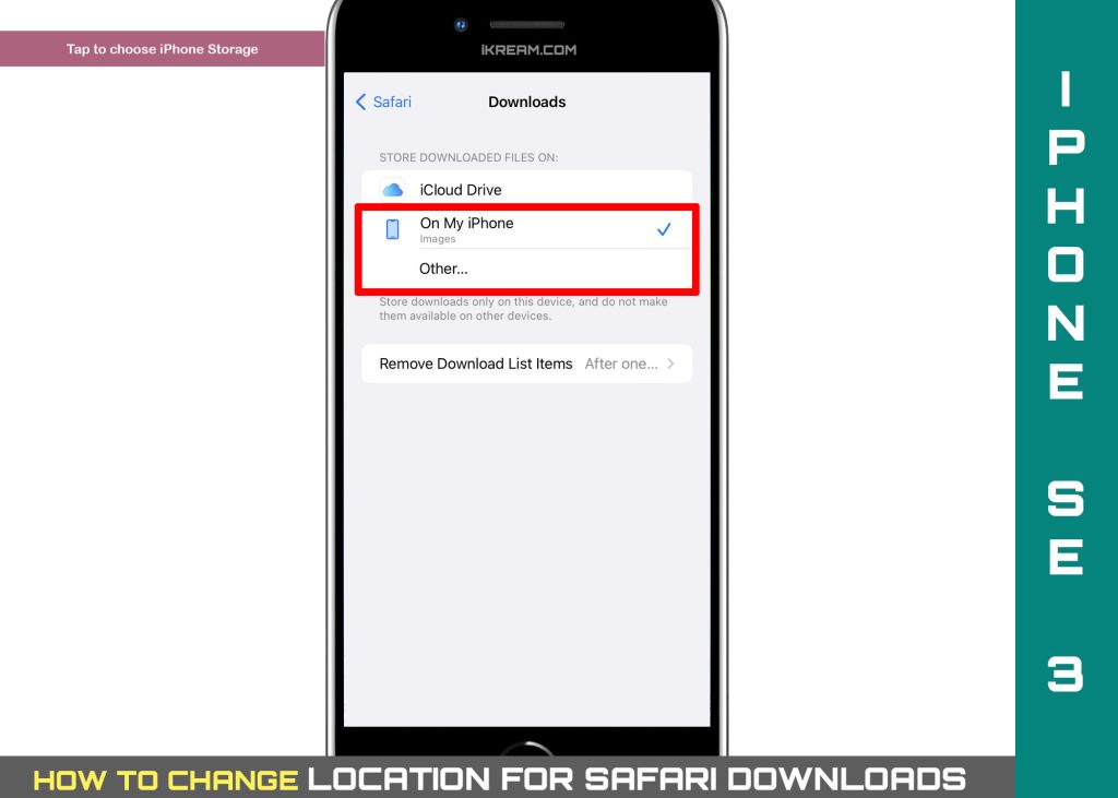 How to Change Location for Safari Downloads on iPhone SE 3 7 change safari download location on iphone se3 iphonestorage