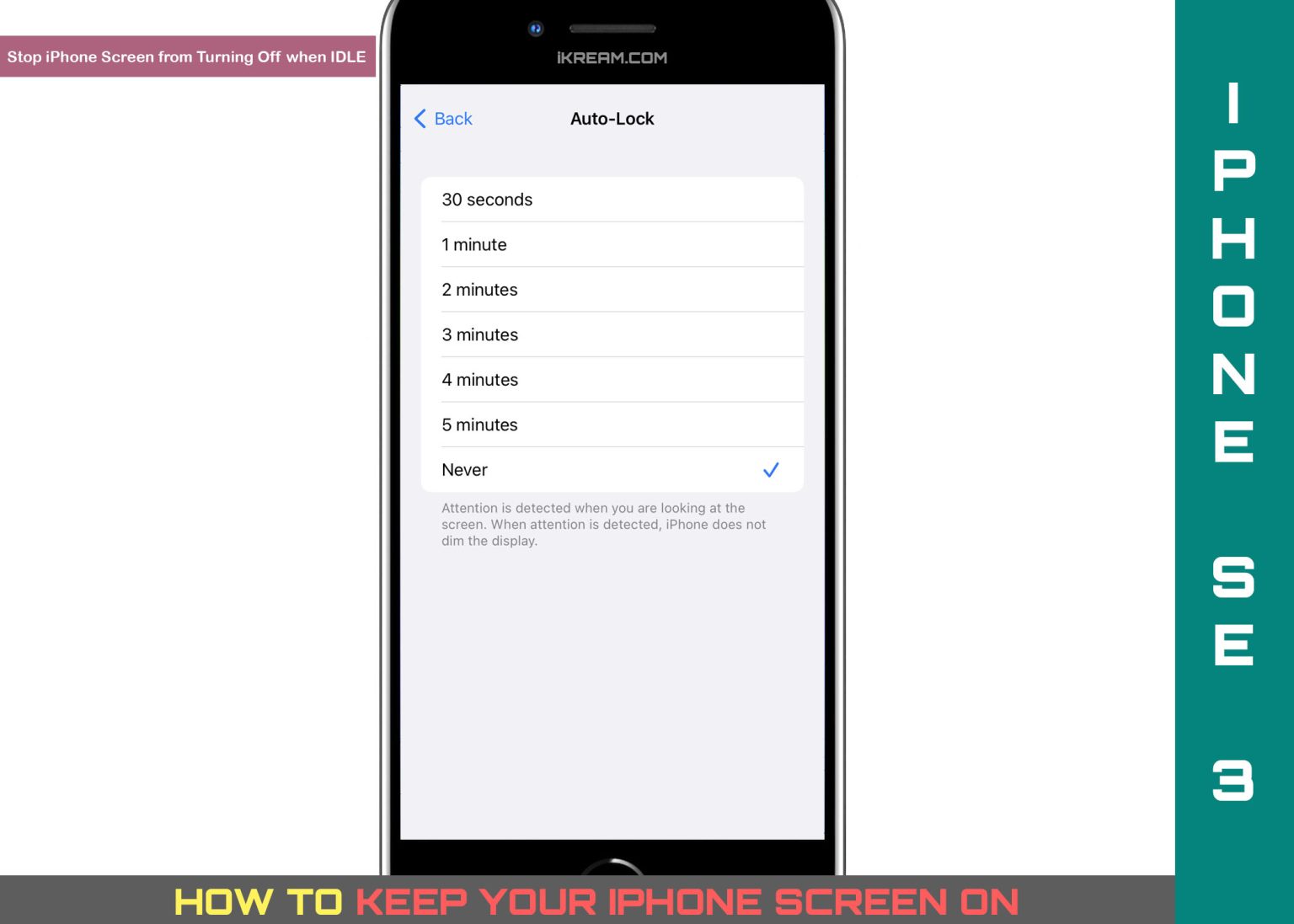 Change auto lock settings