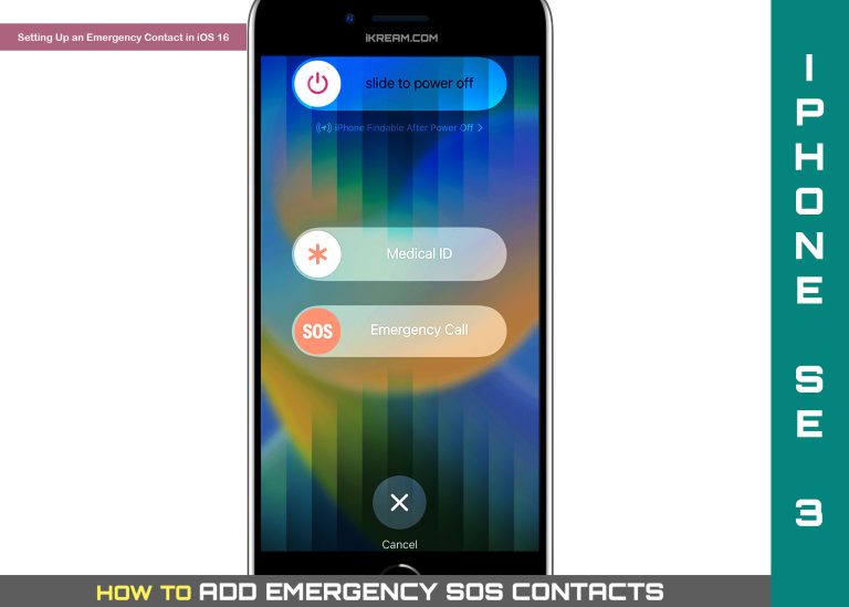 How to Add Emergency Contacts on iPhone SE 3 (iOS 15.6)
