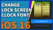 change lock screen clock font color ios 16 12