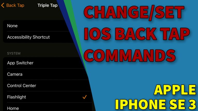 How to Use Back Tap on iPhone SE 3 (iOS 16)