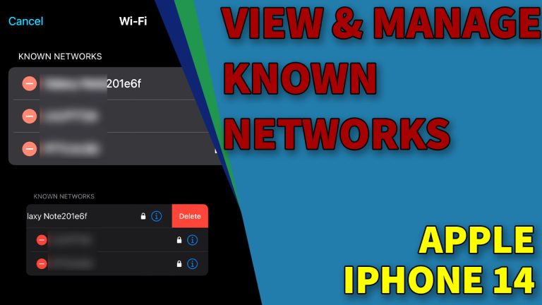 How to View and Manage Known Networks on iPhone 14