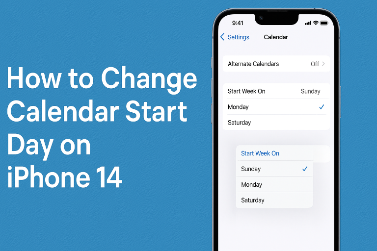 How to Change the Calendar Start Day on iPhone 14