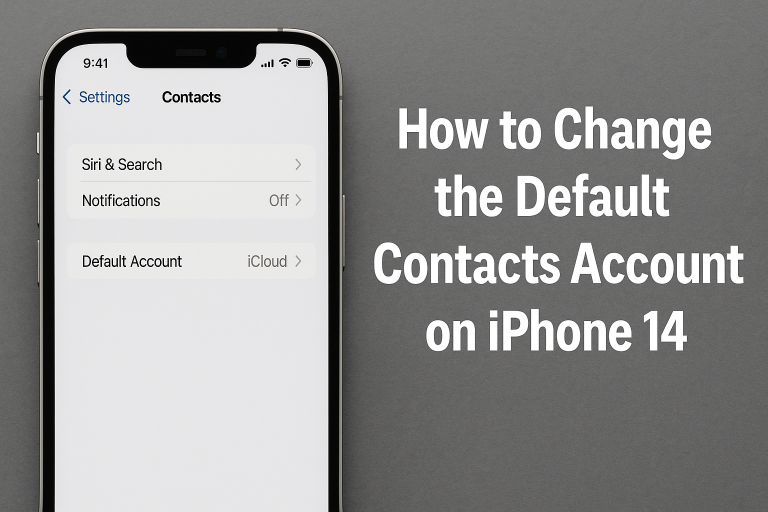 How to Change the Default Contacts Account on iPhone 14