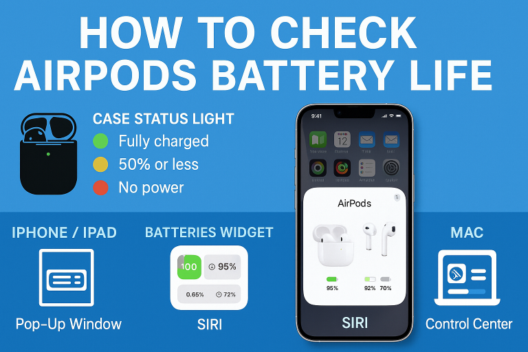 How to Check AirPods Battery Life (With or Without the Case)
