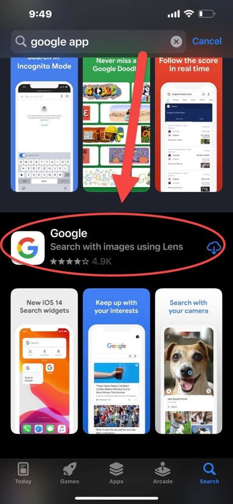 Scan QR code in a Photo using Google App