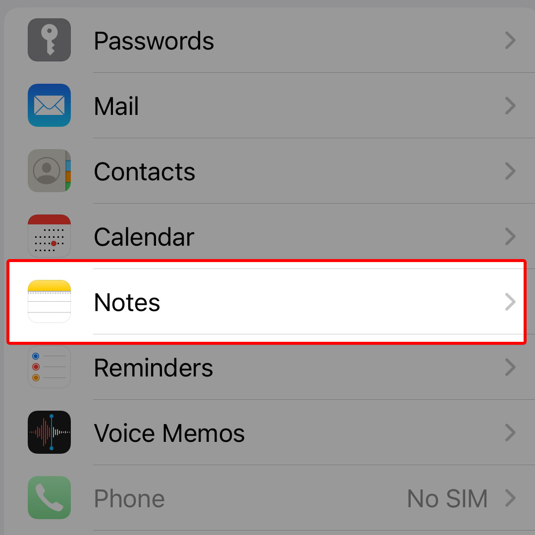 change default account iphone14 notes2