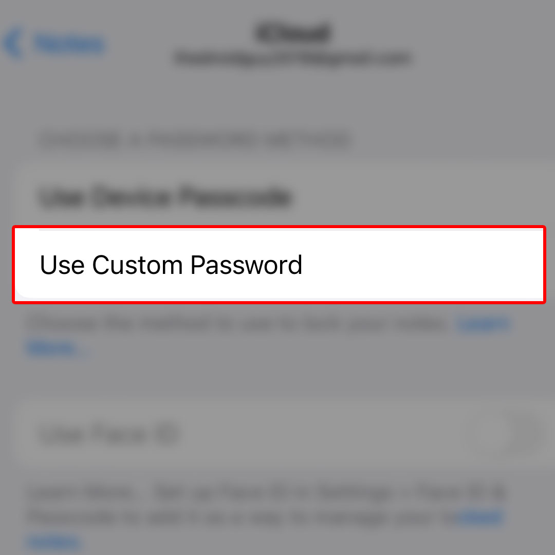 create custom password iphone14 Notes6